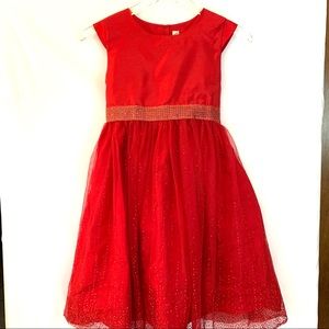Cherokee Girls Red Sequin Party Dress